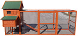 Omitree 122" Deluxe Large Wood Chicken Coop Backyard Hen House with 4 Nesting Box Outdoor Run Omitree