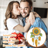 Ginfonr Diamond Painting Kits Hanging Pendant, Dreamcatcher Summer Decor for Porch, Flower Sun Catcher for Front Door Sign, Double Sided Home Hanging Kits for Garden Wall Window (8 x 8inch) Ginfonr