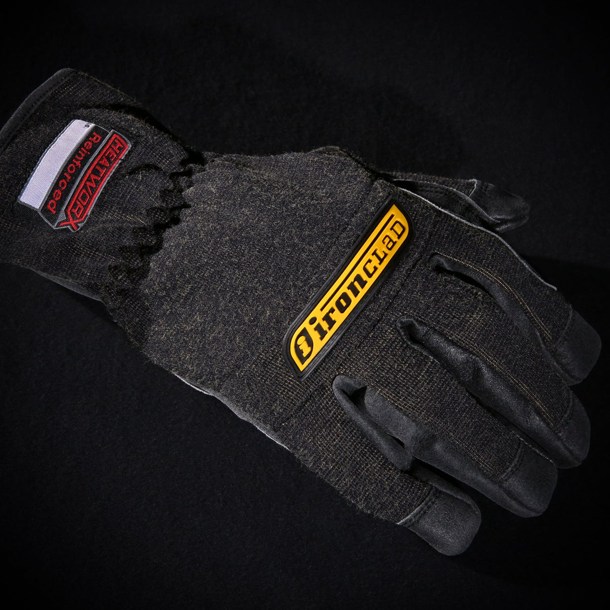 Ironclad HEATWORX REINFORCED; Heat and Cut Resistant Gloves, Palm Heat Protection Rated up to 450°F, (1 Pair), Black Ironclad