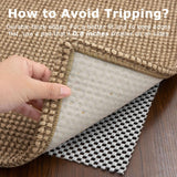 KOZYFLY Boho Rugs for Entryway 3x5 ft Washable Area Rug Non Slip Rubber Backed Entry Rug Woven Indoor Door Mat Cotton Kitchen Rugs Floor Carpet for Entryway, Foyer, Backdoor, Tan/Orange/Brown KOZYFLY