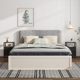 TUTOTAK End Table, Couch Side Table, Nightstand with Cloth Drawer, Set of 2, Bedside Table, Black TB01BK066 TUTOTAK