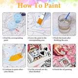 Paint by Numbers Kit for Adults Beginner Cocktail, Poker Adult Paint by Number Kits on Canvas, Pink DIY Acrylic Oil Painting by Numbers for Adults, Perfect for Home Wall Decor 16X20 Inch Okarina