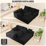 LEVELEVE 106" Cloud Sectional Couch with Deep Seat，Modern Modular Sofa with L-Shape Chaise，No Assembly Required, Upholstered Couches for Living Room Bedroom(Black,Left Facing Chaise) LEVELEVE