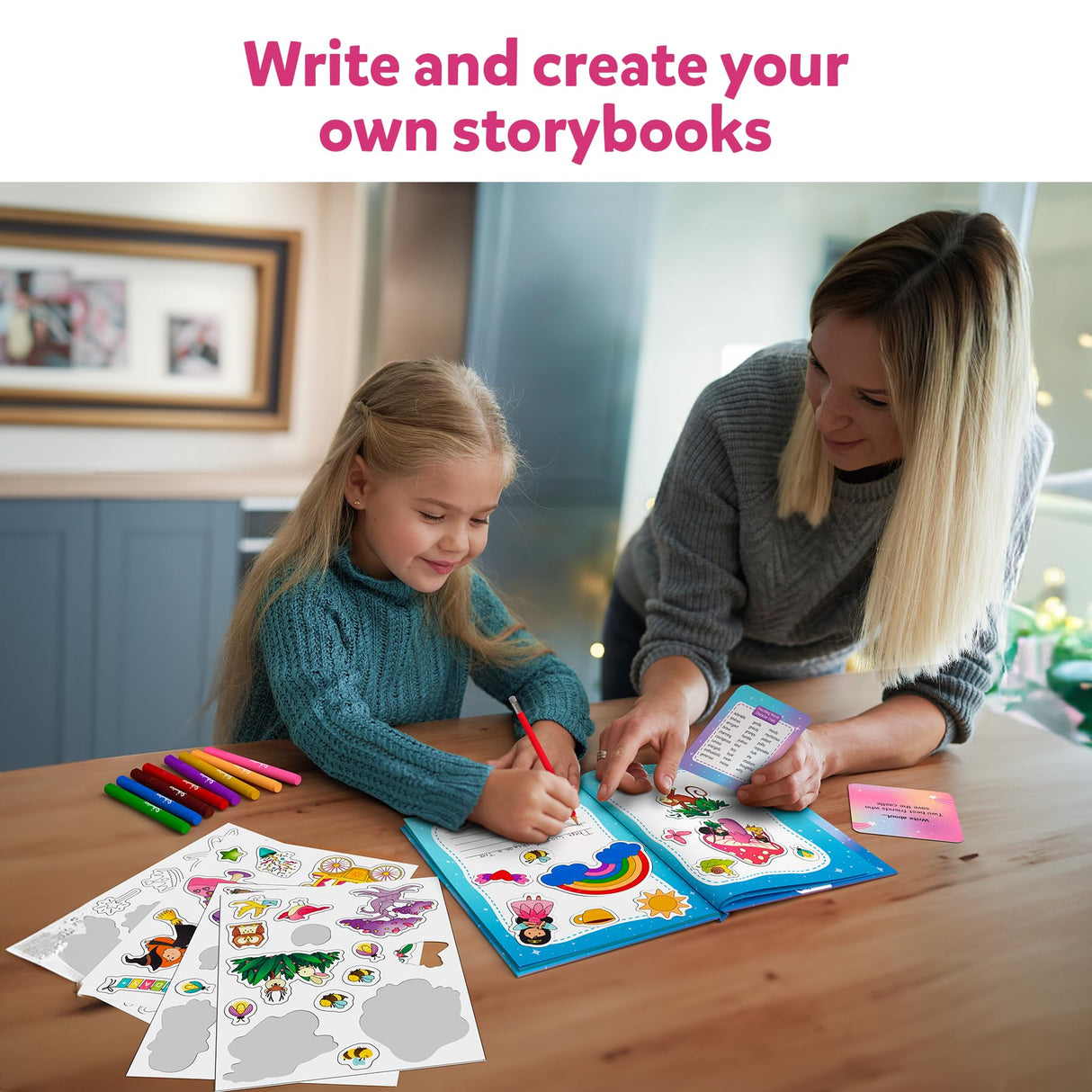 Skillmatics Storybook Art Kit - Create Fairytale Stories, DIY Craft & Writing Kit with 300+ Stickers, Scrapbooking & Journal Activity, Gifts for Kids Ages 5, 6, 7, 8, 9, 10 Skillmatics