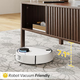 Fluted Lift Top Coffee Table for Living Room, Small Coffee Table with Storage Hydraulic Lift Large Capacity, Sturdy Legs Safe Round Corner, Easy Assembly for Small Spaces, Vertical Grain-Brown RUMBALUXY