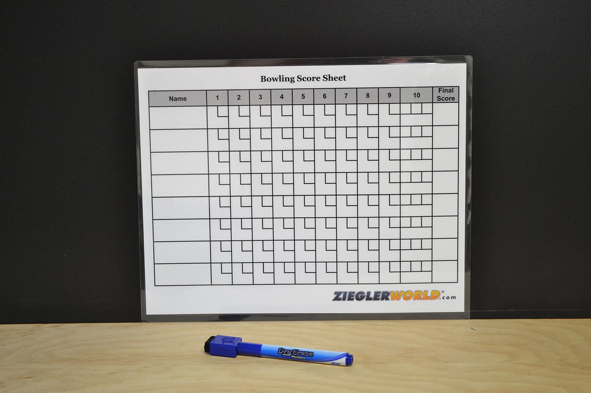 Zieglerworld Table Shuffleboard Bowling Brown Pins - Pinsetter - Rules Booklet - Score Chart - Carrier Bag & Wood Ball Zieglerworld