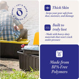 HOMZ 2-Pack Durabilt, Heavy Duty Plastic Storage Bins with Lids, 15 Gallon, Black/Yellow - Stackable Container Boxes for Home, Attic, and Garage Organization HOMZ