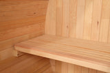 AURGOD Outdoor Barrel Steam Sauna, Canadian Hemlock Wood Sauna Room for 4-6 Person, Broad Benches, Luxurious Texture AURGOD