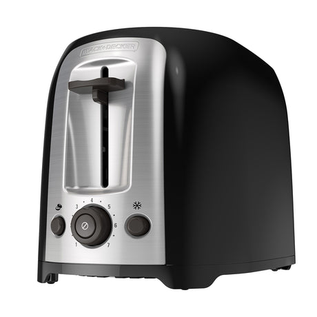 BLACK+DECKER 2-Slice Toaster, TR1278BD, Extra Wide Slots, 7 Shade Settings, 850 Watts, Frozen and Bagel Buttons BLACK+DECKER