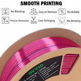 OVV3D Silk PLA Filament, 3D Printer Filament Tri-Colors Coextrusion PLA Filament 1.75mm, Rainbow PLA Filament with Silk PLA Red-Blue-Green, 3D Printing Filament +/-0.02mm, 1kg/2.2lbs OVVNYXE