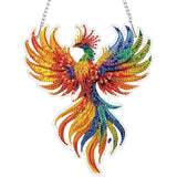Phoenix Diamond Art Hanging Kits for Adults, Diamond Painting Pendant Kits, DIY Acrylic 5D Special Shaped Crystal Diamonds Gem Art Painting Ornament for Home Wall Decor Gift 8x8 Inch Genius maker