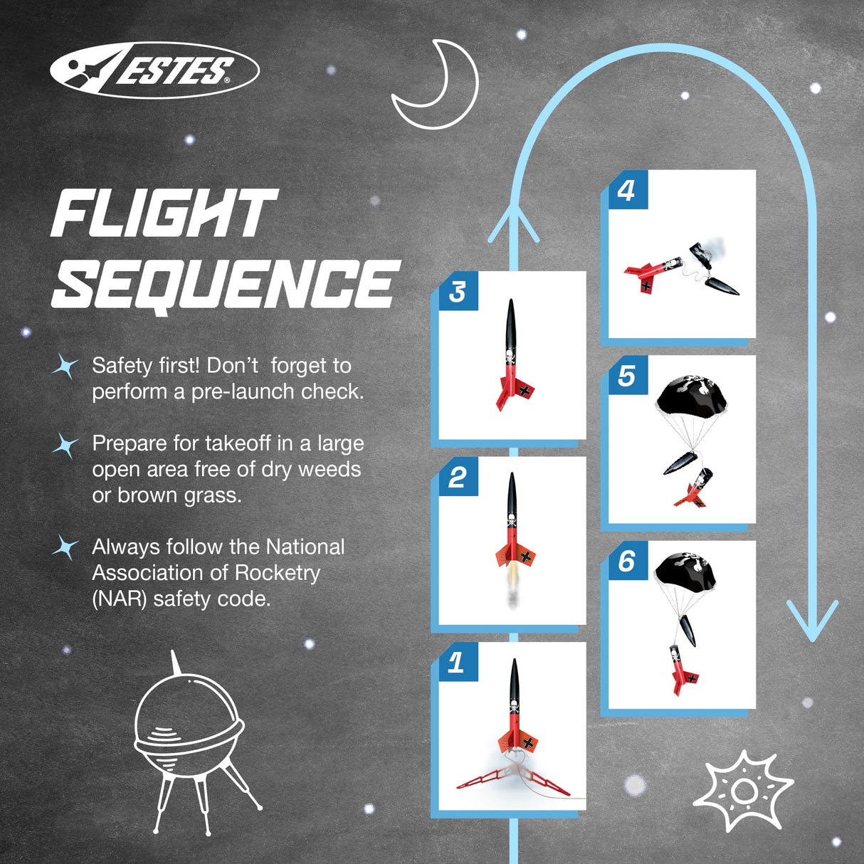 Estes 0651 Der Red Max Rocket-Building Kit, Intermediate Flying-Rocket-Model Kit for Ages 10+ Estes