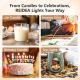 REIDEA Candle Lighter Long USB Rechargeable Lighter Arc Windproof Flameless Lighter with Safety Switch Buttom Electronic Lighter for Home Kitchen BBQ Camping Stove REIDEA