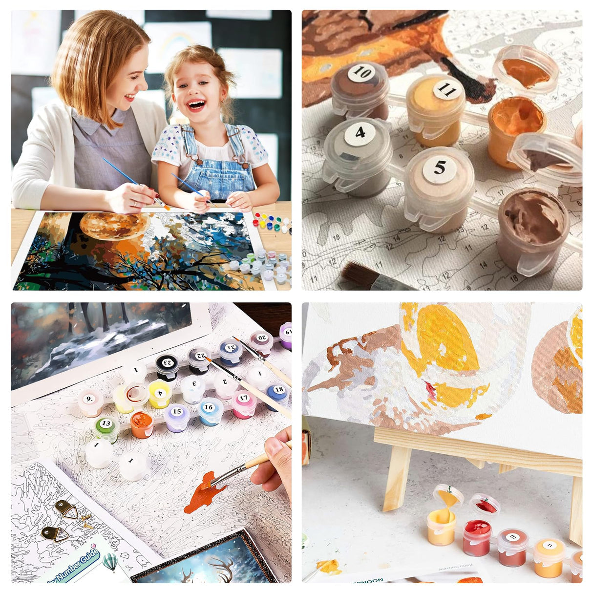 Reofrey Paint by Numbers Kit for Adults Santa Claus - 40x50cm Canvas, Christmas Paint by Number - Acrylic Paint Set - Relaxing DIY Art for Beginners & Experts - Home Wall Decoration PP1837 Reofrey