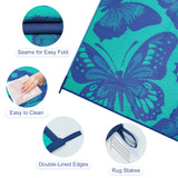 Uphome Outdoor Rug Waterproof 6x9 ft, Patio Plastic Straw Rugs for RV Camping, Reversible Butterfly Mat Outside, Indoor Outdoor Floor Carpet for Back Yard Deck Balcony Porch Beach Picnic Uphome