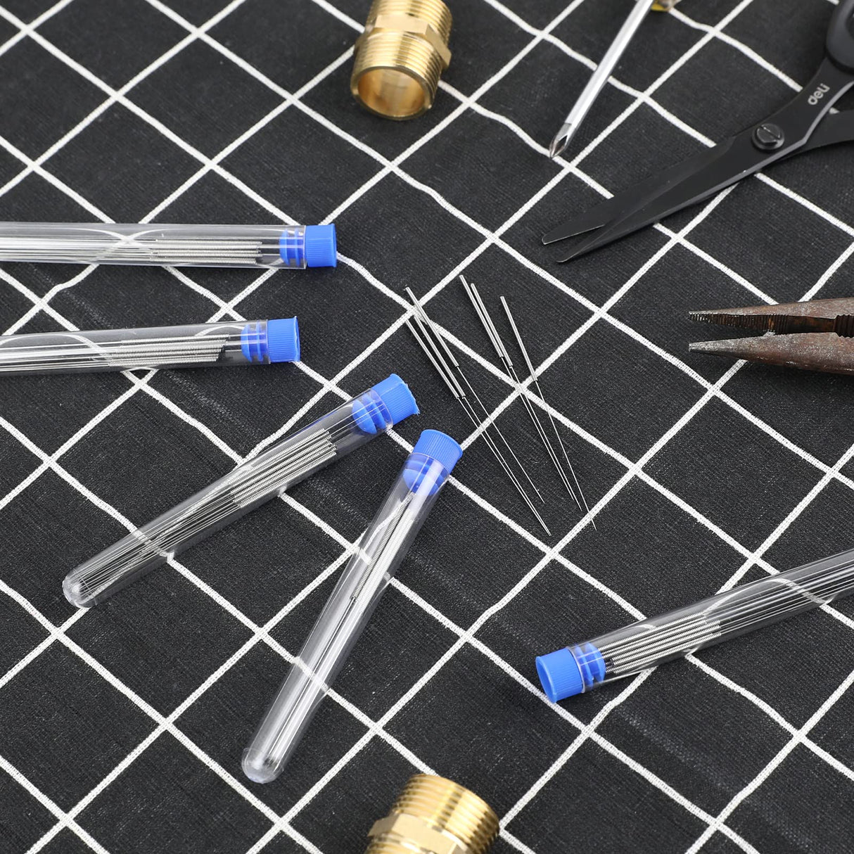 50 Pieces 3D Printer Nozzle Cleaning Kit,0.4 mm Stainless Steel Needles Cleaner 3D Printer Nozzle Cleaner 3D Printer Accessory Sliverdew