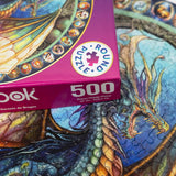 Springbok's Dragon Heart 500 Piece Round Jigsaw Puzzle for Adults - Unique Cust Pieces with Spectacular Dragon Image - Made in USA Springbok