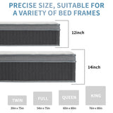 Full Mattress 14 Inch, Full Size Memory Foam Mattresses, Full Size Matress in a Box with Pocket Springs for Breathable Comfort, Supportive Sleep, Helps Relieve Back Pain, and Isolates Motion inight
