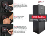 Hornady Rapid Safe Ready Vault with WiFi - Safely Keep Tabs on Your Safe with Your Smartphone - RFID Technology for Touch Free Access & Heavy-Duty Steel Housing to Protect Valuables, 98195WIFI Hornady