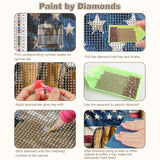 CEOVR Baseball Diamond Painting Kits for Adults, American Flag Diamond Art Dots 5D Full Drill DIY Gem Art for Beginner, Adult Crafts Kits Arts and Crafts, Wall Decor for Home Office 12x16in CEOVR