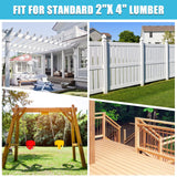 Nrspp Concealed Joist Hangers, 8 Pcs of 2"x4"Outdoor Concealed-Flange，Q235 Steel Plate Powder-Coated Concealed Joist Steel Bracket for 2"x4" Beam Swing Nrspp