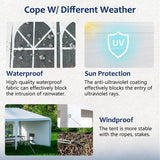 10X30FT Outdoor Canopy Tent with 5 Removable Sidewalls Party Tent with Thickened Steel Tube Heavy Duty Event Tents for Cater Events Wedding Birthday Pavilion Beach BBQ (10X30FT 5 SIDEWALLS) Lymvayance