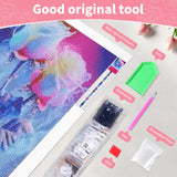 12"x16" Large Diamond Art Kit for Adults: Elegant Rose Flower Round Drill Painting - 5D Full Drill Diamond Art Flowers Beginner DIY Craft with Extra 30% Diamonds (Red and Blue Roses) Generic