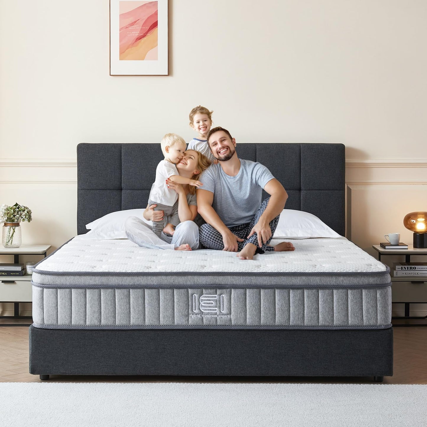 IEI Full Size Mattress, 10 inch Hybrid Full Mattress in a Box, Memory Foam Mattress with Pocket Springs, Medium Firm, Pressure Relief & Motion Isolation, CertiPUR-US Certified, 365-Night Trial