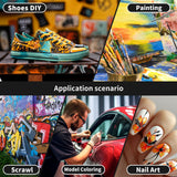 Ovaga Airbrush Paint Set, 11 Colors (20 ml/0.7 oz), Ready to Spray, Opaque & Neon, Water-Based Acrylic Kit for Artists & Hobbyists Ovaga