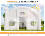 Albott 40x23x15 FT Commercial Inflatable Wedding Tent, 210D Oxford Fabric Portable Heavy Duty Party Tent with 2 Roll-Up Doors & 8 Sand Bags, Gazebo Event House for Wedding Birthday Backyard Party Albott