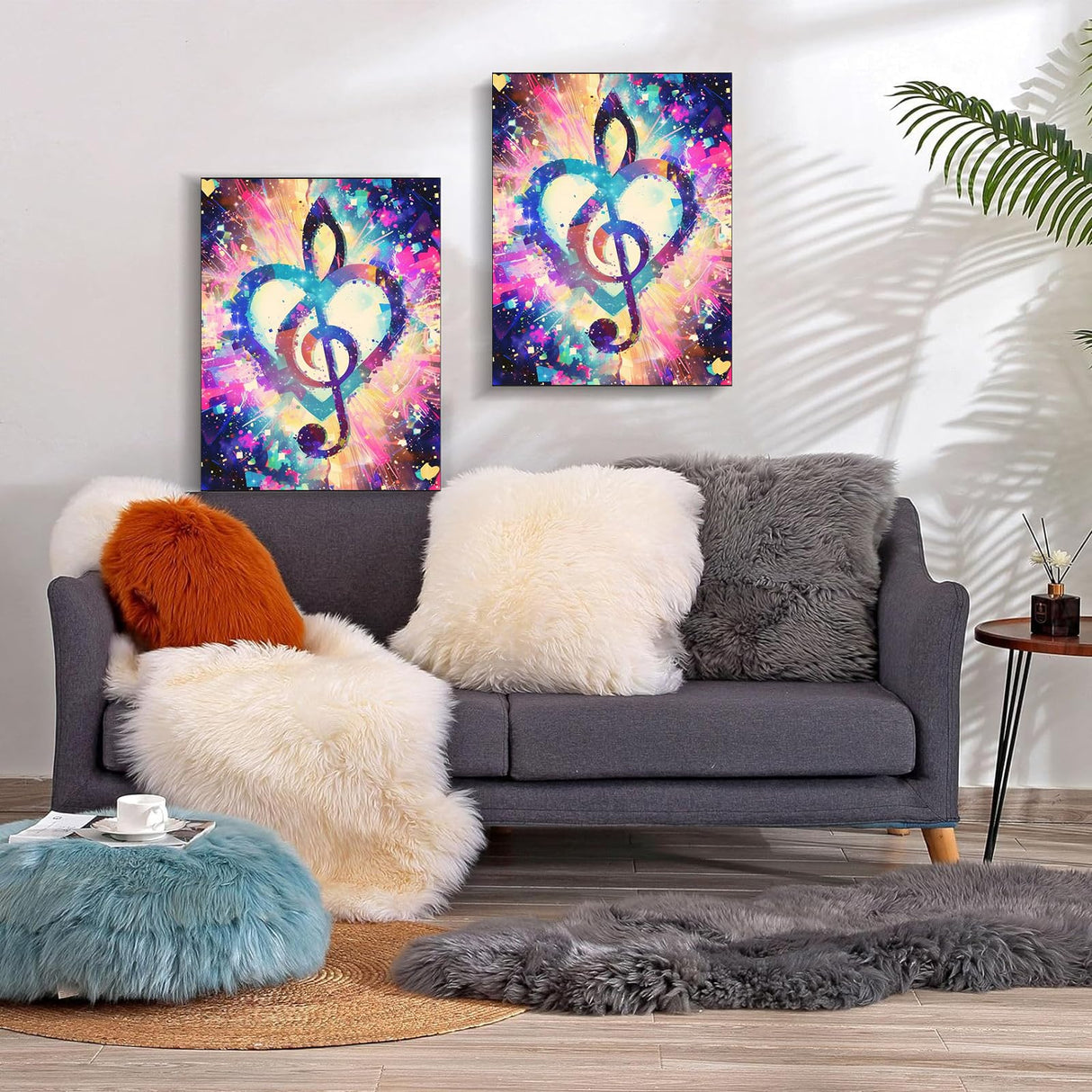 YOUSHIHA Music Notes Diamond Painting Kits for Adults,DIY 5D Musical Instrument Diamond Art Full Drill for Adult,for Beginner Home Wall Decor Gift 8x12 Inch YOUSHIHA