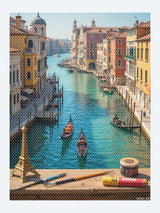 MOER SKY Venice Canal Gondolas Scenic Vibrant Diamond Art Kits for Adults DIY 5D Full Drill Diamond Painting Kits for Adults Beginner, Frameless Diamond Painting Craft for Home Wall Decor 12x16 inch MOER SKY