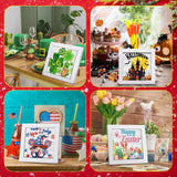 Trandraft 13 Pcs Interchangeable Seasonal Diamond Painting Kits for Adults Monthly 5D Diamond Art Calendar Kits with Frame for Christmas Thanksgiving Winter Holiday Decor Gift(Multi Elements) Trandraft