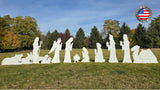 FrontYard Originals Complete All-Weather Life Size Outdoor Nativity Display, Made in The USA, Durable Solid Plastic FrontYard Originals