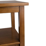 SIMPLIHOME Warm Shaker SOLID WOOD 48 inch Wide Console Sofa Entryway Table in Light Golden Brown with Storage, 4 Drawers and 1 Shelf, for the Living Room, Entryway and Bedroom SIMPLIHOME