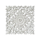 Musanpou Unique Hand Carved Wooden Wall Panels with Hanging Floral Decorations - Rustic Farmhouse Living Room and Bedroom Wall Decoration Musanpou