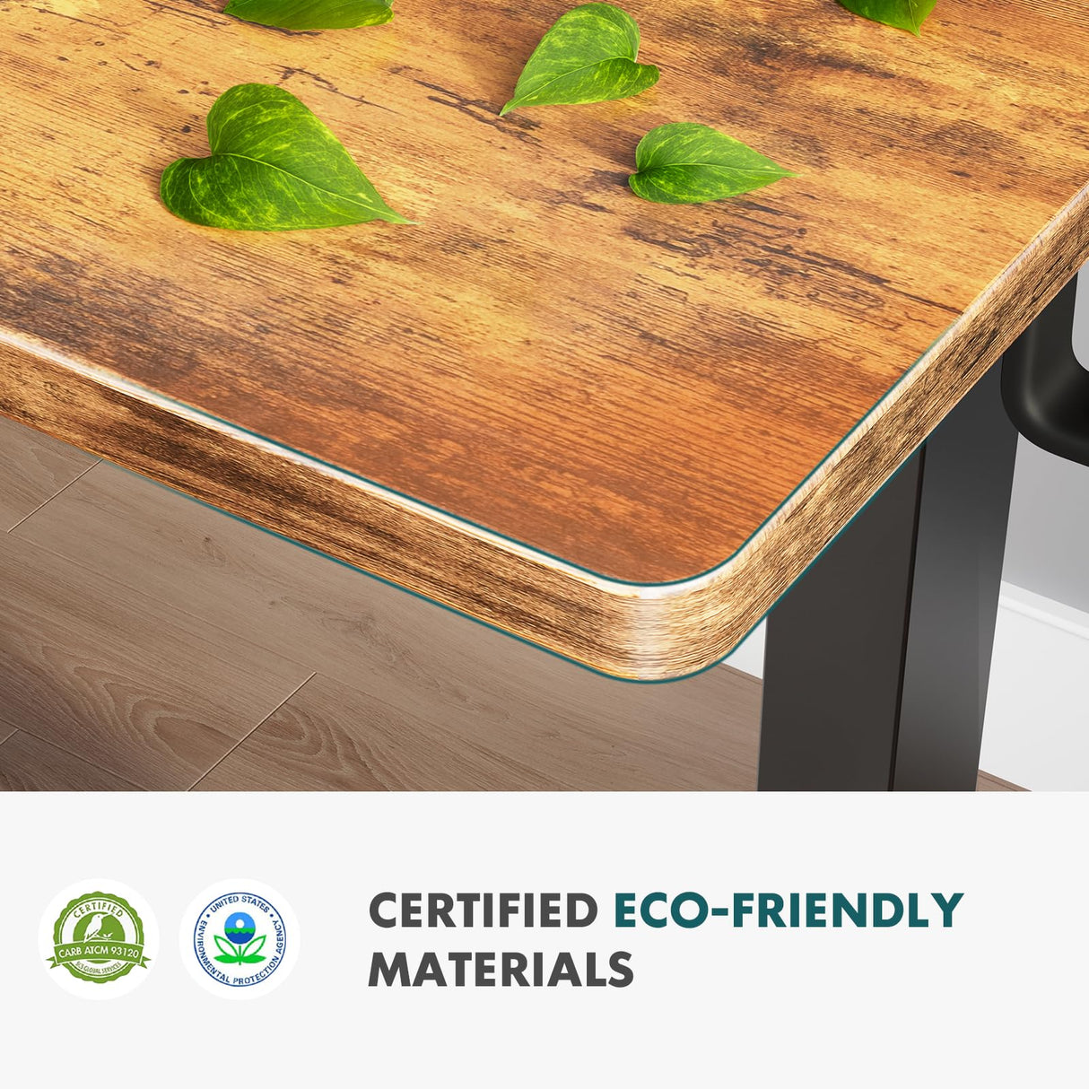 SMUG Standing Desk Adjustable Height, 63x24 Inch Electric Table with 3 Memory Preset & T-Shaped Metal Bracket Modern Computer Workstation with Splice Board for Home Office, Rustic Brown SMUG