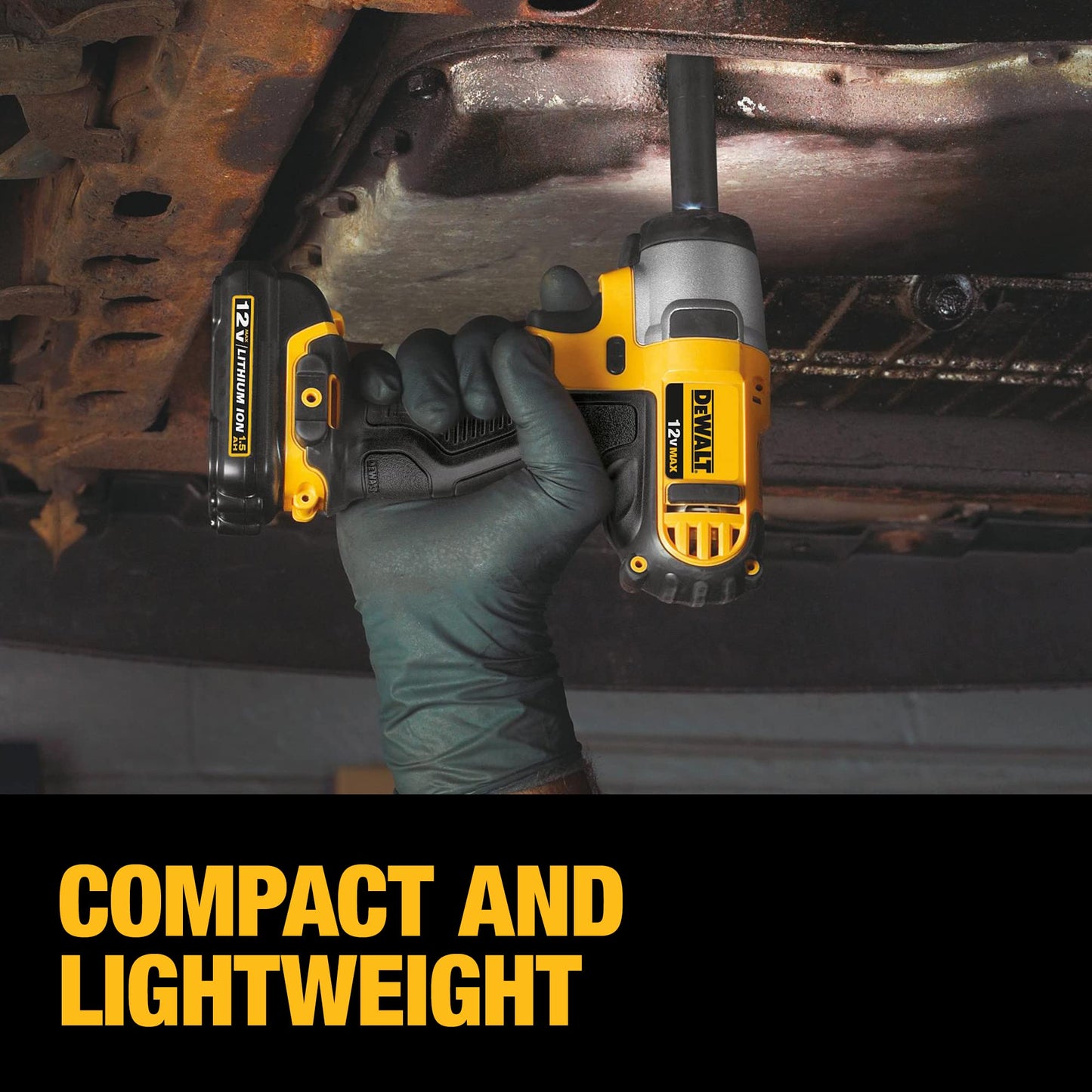 DEWALT 12V MAX Impact Wrench with Hog Ring, Cordless, 3/8-Inch (DCF813S2) - WoodArtSupply