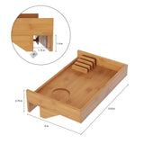Lavish Home Bedside Shelf - Eco-Friendly Bamboo Floating Nightstand - Bedroom Accessories Tray for Home, Dorm, RV, and Apartment (Natural Finish) Lavish Home