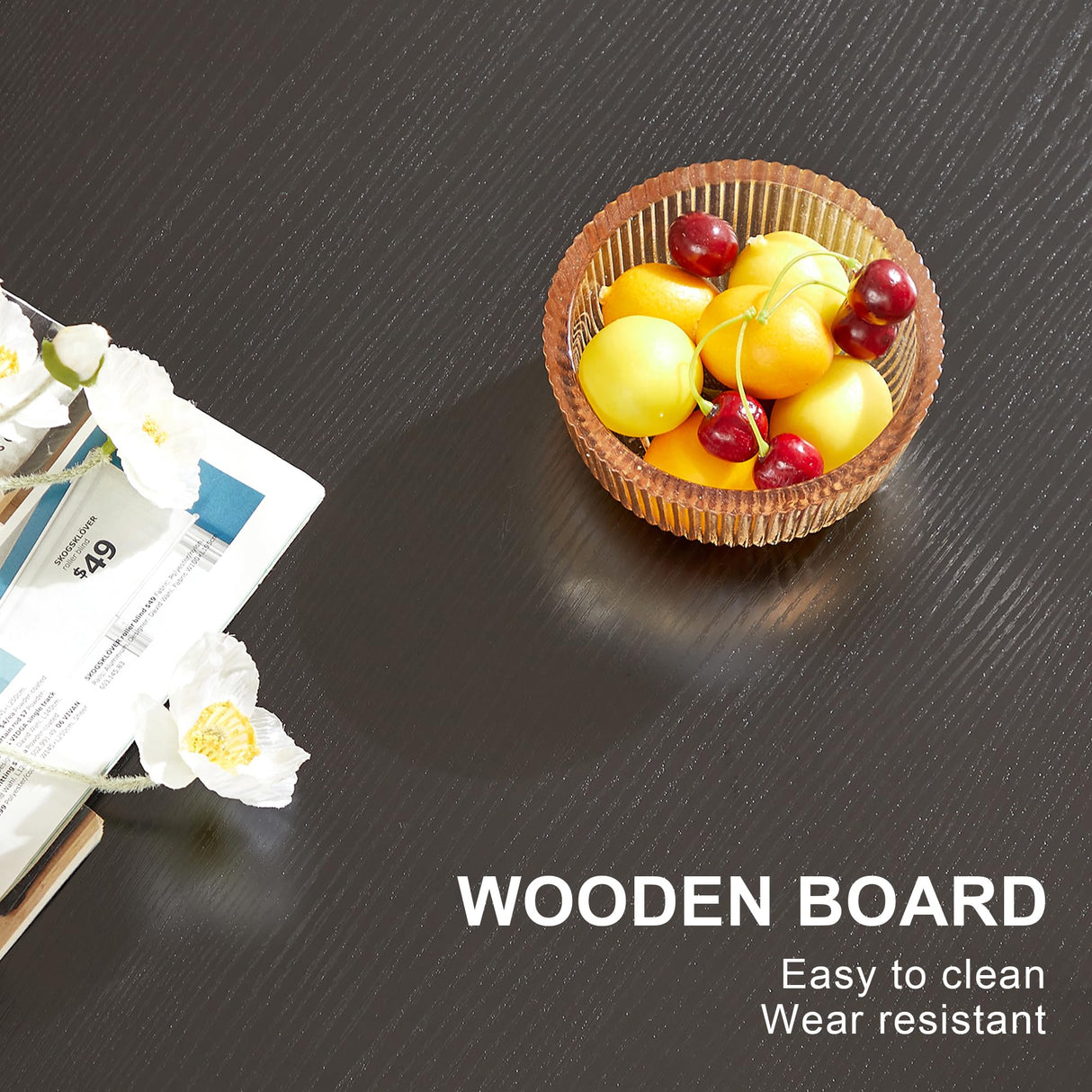 VECELO Wood Lift Top Coffee Table with Hidden Compartment and Storage Shelf for Living Room/Office Reception, Rising Tabletop, Brown, Large, Black VECELO