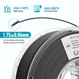 YXPOLYER PC-CF Filament Polycarbonate PC Carbon Fiber Engineering-Grade Filament 1.75mm 1kg with Reusable High-Heat Tolerant Spool yxpolyer