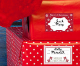 Jumbo Christmas Gift Tag Stickers 60 Count Modern Red, White, Silver, and Gold Xmas Designs - Looks Great on Gifts Presents, Wrapping Paper and Gift Bags. Paper and Presents