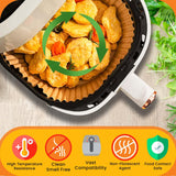 8-Inch Square 125pcs Air Fryer Paper Liners for Easy Cleanup - Non-Stick, Heat-Resistant, and Perfect Fit for Hassle-Free Cooking | Bleach-Free Parchment| (8 In/20cm) URBANAIR
