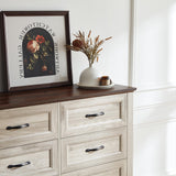 LINSY HOME Dresser for Bedroom with 8 Drawers, Updated Wide Chest of Drawers, Modern Farmhouse Bedroom Tall Dresser with Storage Organizer, Wooden Dressers for Living Room, Beige LINSY HOME