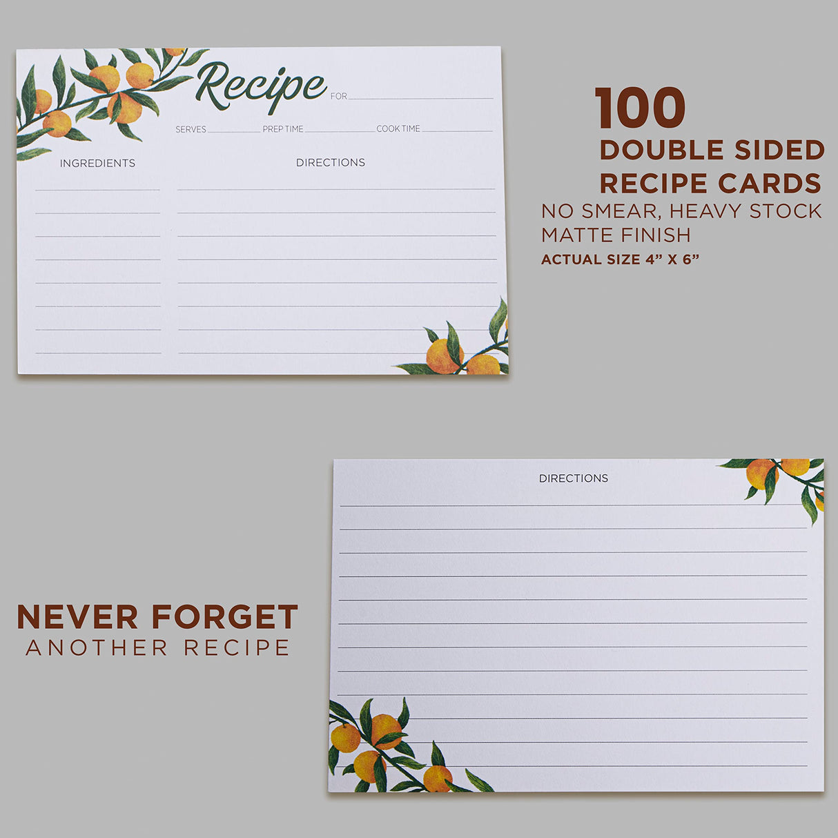 Tidita Acacia Wood Recipe Box with Cards - Blank Recipe Box Wooden Set Come with 100 4x6 Recipe Cards, 8 Dividers. Perfect Recipe Organizer (Acacia Wood) Tidita