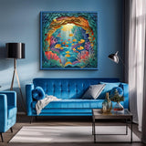 PICKFORU Ocean Puzzles for Adults 1000 Pieces, Quilling Paper Art Fish Sea Puzzle, Paper Cut Art Ocean Plant Jigsaw Puzzles as Home Decor PICKFORU