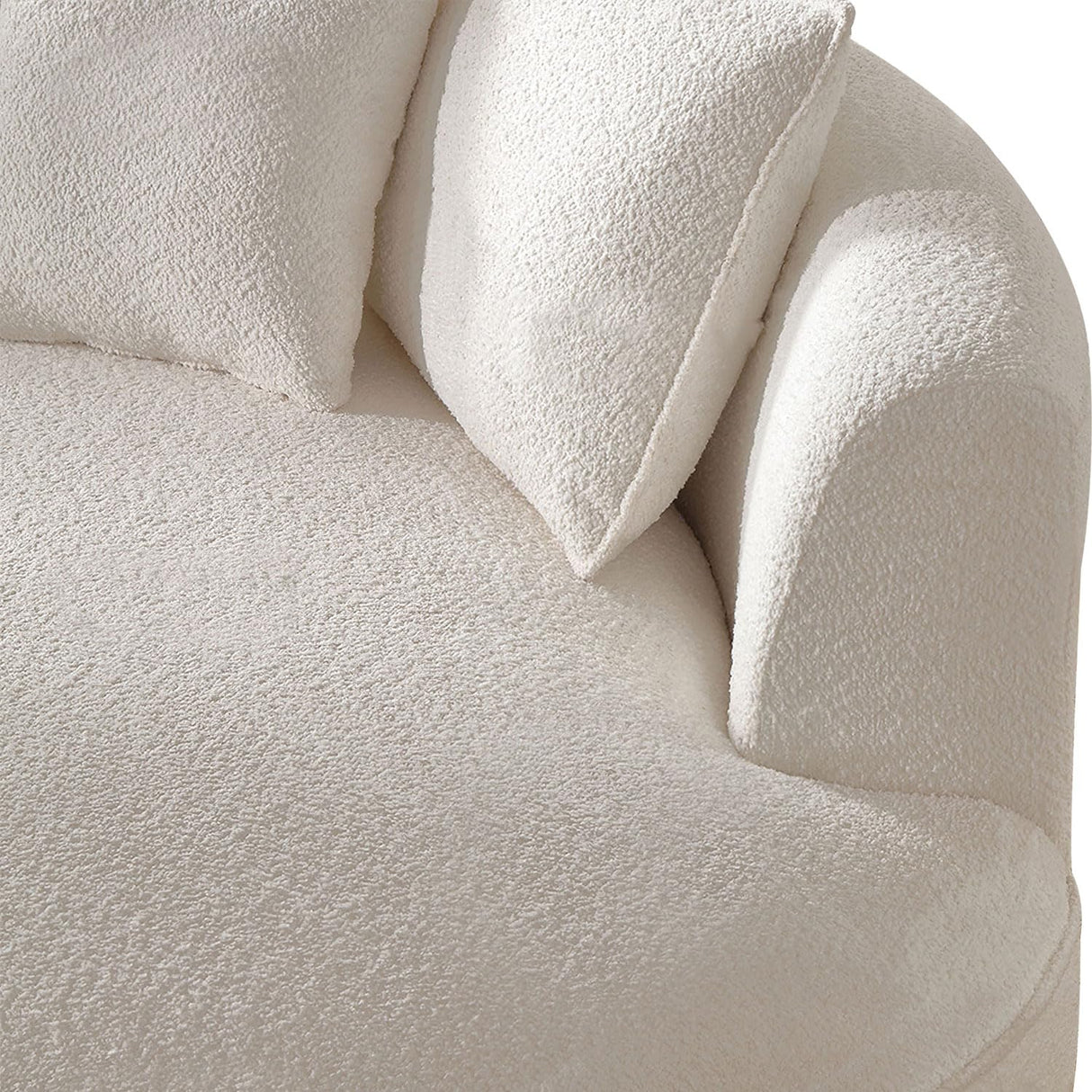 Oversized Curved Modular Sectional Sofa Couch - Luxury Cloud Boucle Upholstered L-Shaped Left-Facing Leisure Lounge Sofa with Extra Wide Chaise Daybed and 7 Throw Pillows for Living Room Apartment Eafurn