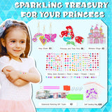 sinceroduct Diamond Art Kits for Kids with 6 Princess and Animals Stickers, 3 Gem Art Keychains and Suncatchers, Make Your Own Arts & Crafts, Christmas and Birthday Gifts for Girls Aged 4-8+ sinceroduct