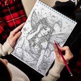 TPLHOUSE Astrology Fairy Coloring Book Spiral Bound for Adults and Teen Girls, Premium Cover, 30 Astrological Coloring Pages of Cosmic Fairies for Stress Relief and Relaxation TPLHOUSE