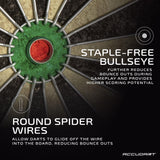 Accudart Armada Bristle Dartboard Cabinet Set - Official Size 18" x 1.5" - Self Healing Genuine Sisal - Wall Mount Cabinet Set - Round Spider Wires Reduce Bounce Outs - Rotatable Metal Number Ring Accudart